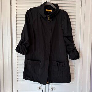 St. John women's utility jacket large black high neck